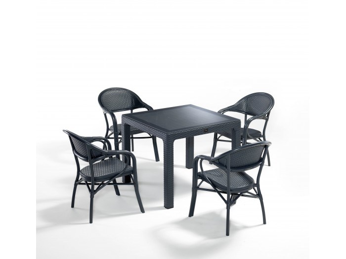 Градински комплект NIRVANA set 4 (антрацитен ратан)